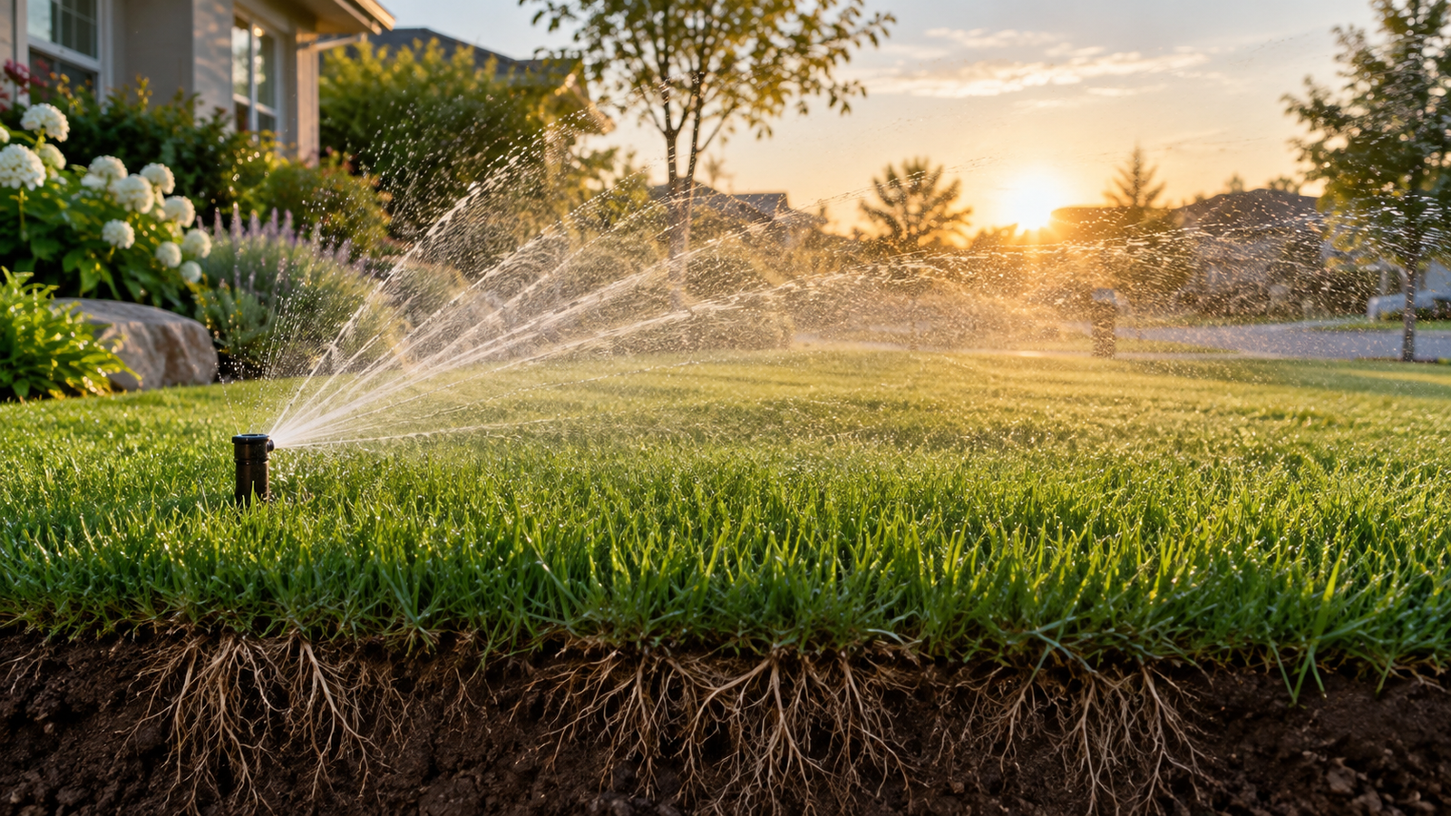 Home and garden details supporting how to care for a lawn during dry weather