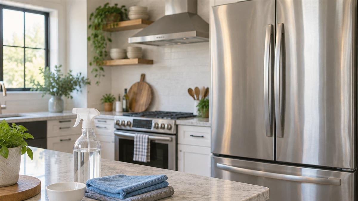 A practical step related to how to clean stainless steel appliances without streaks