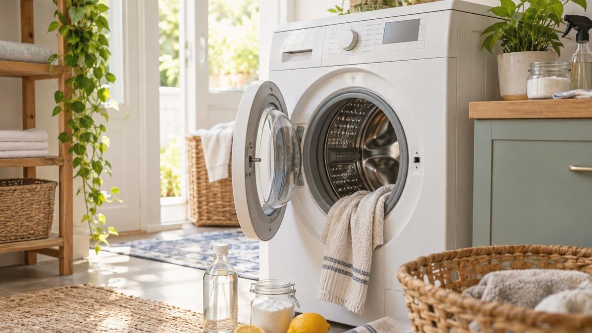 A practical step related to how to keep a washing machine clean and odor-free