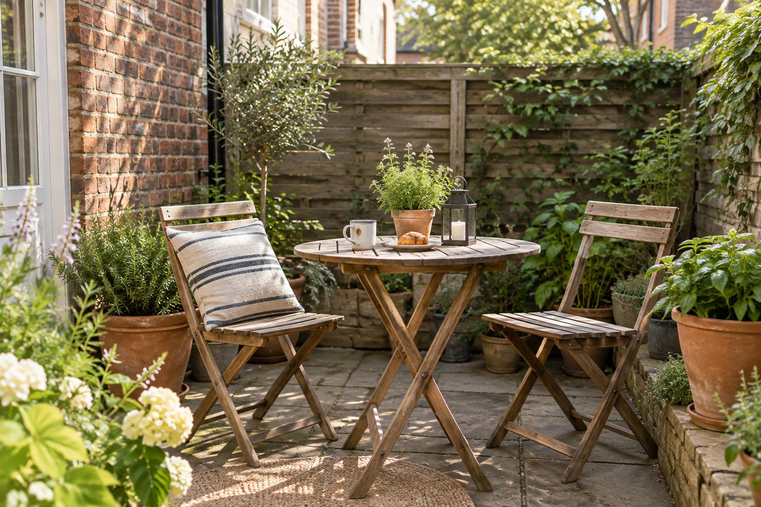 A practical step related to how to set up a comfortable small patio