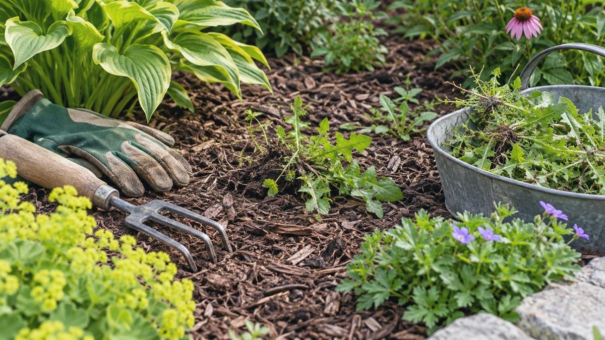Home and garden details supporting how to keep weeds under control without damaging your plants