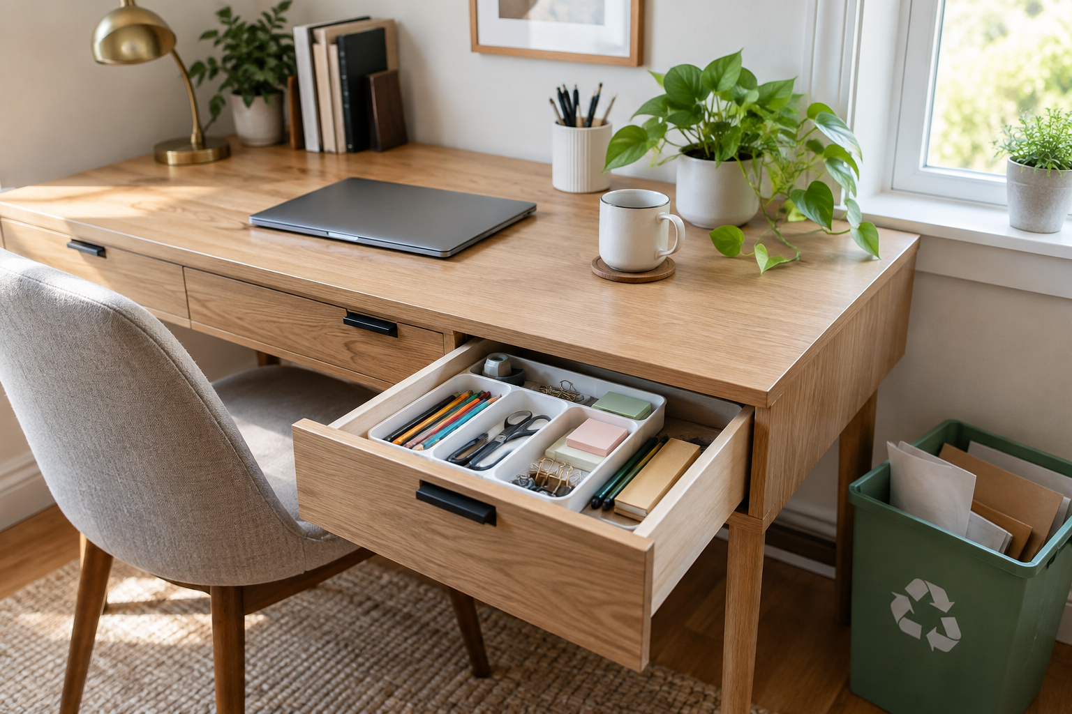 Home and garden details supporting how to declutter your home room by room without feeling overwhelmed