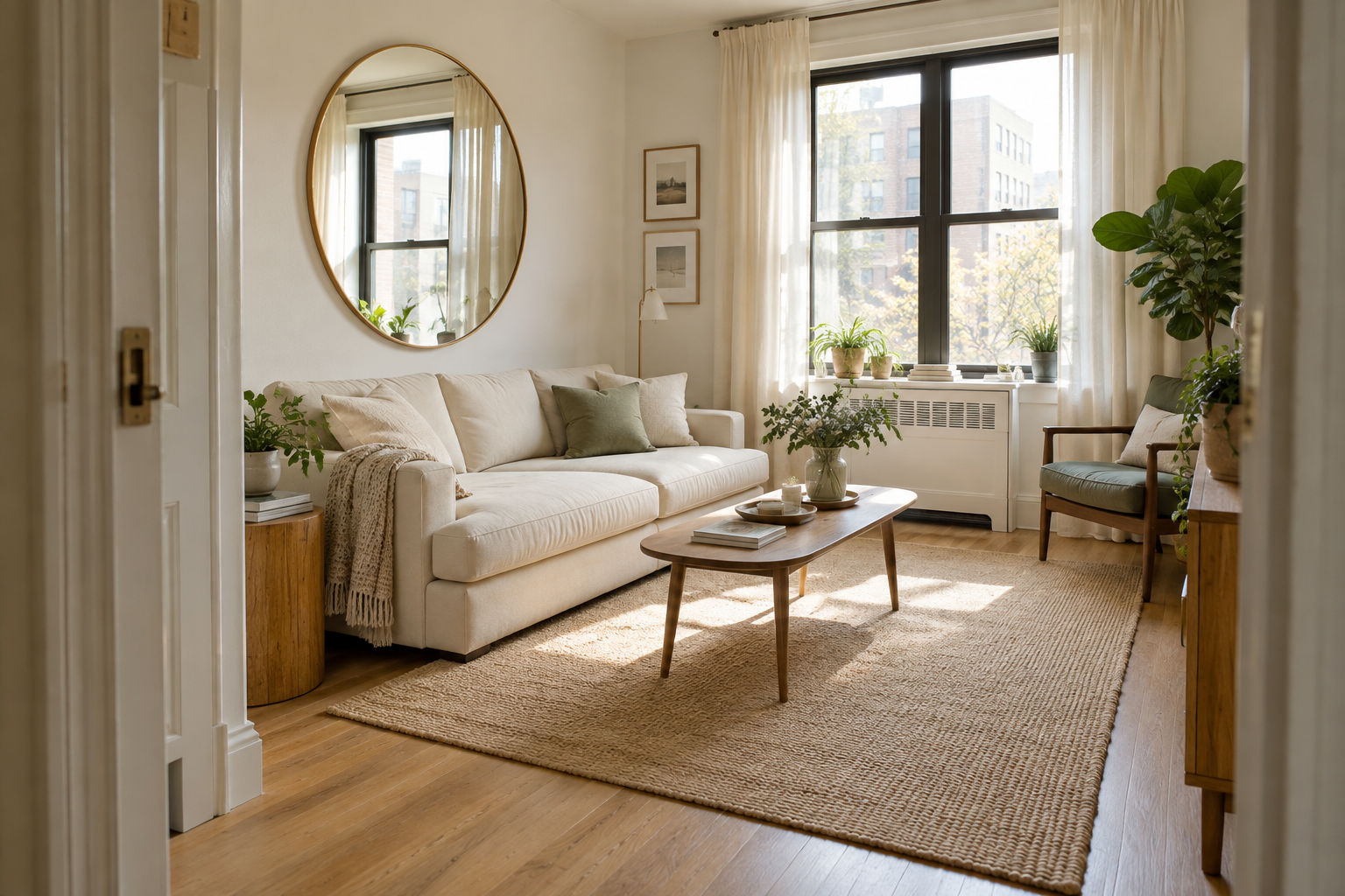 A practical step related to how to make a small living room feel more open