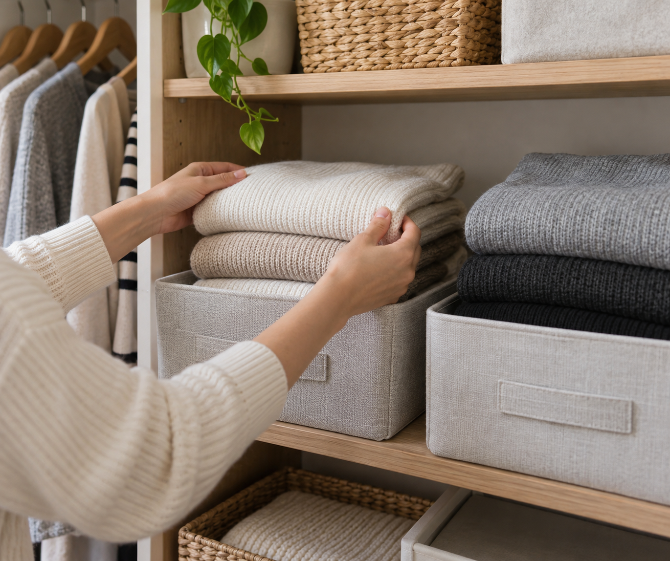 A practical step related to how to organize a closet for easier daily routines