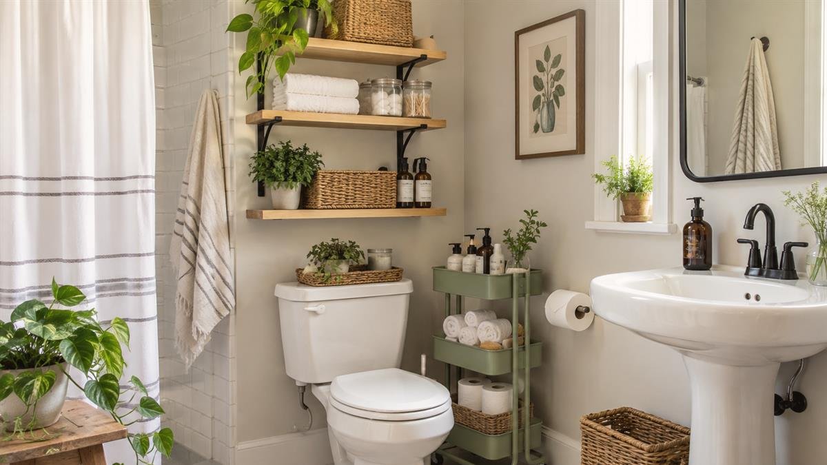 A practical step related to how to organize a small bathroom with limited cabinet space
