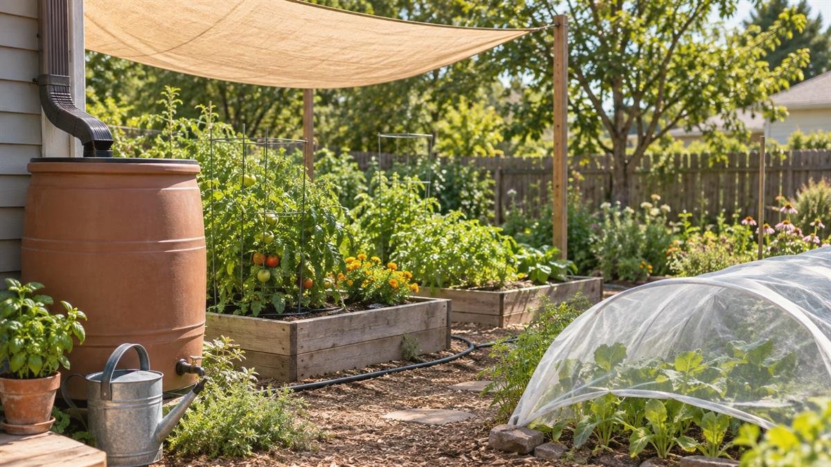 A practical step related to how to protect garden plants during a heat wave